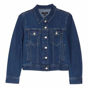 NWT $128 J. Crew Blue Denim Cotton Jacket in size XS Petite!